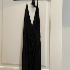 Rory Beca Black Silk Tank Jumpsuit Racerback Size Small